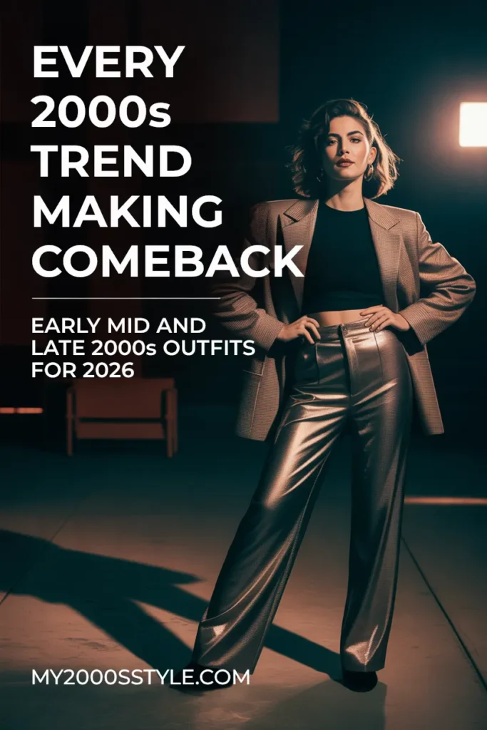Late 2000s indie sleaze fashion trends comeback Pinterest pin 2026