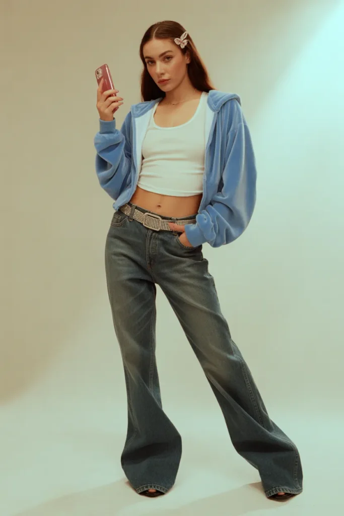 Modern 2000s fashion trends comeback outfit head to toe 2026 styling