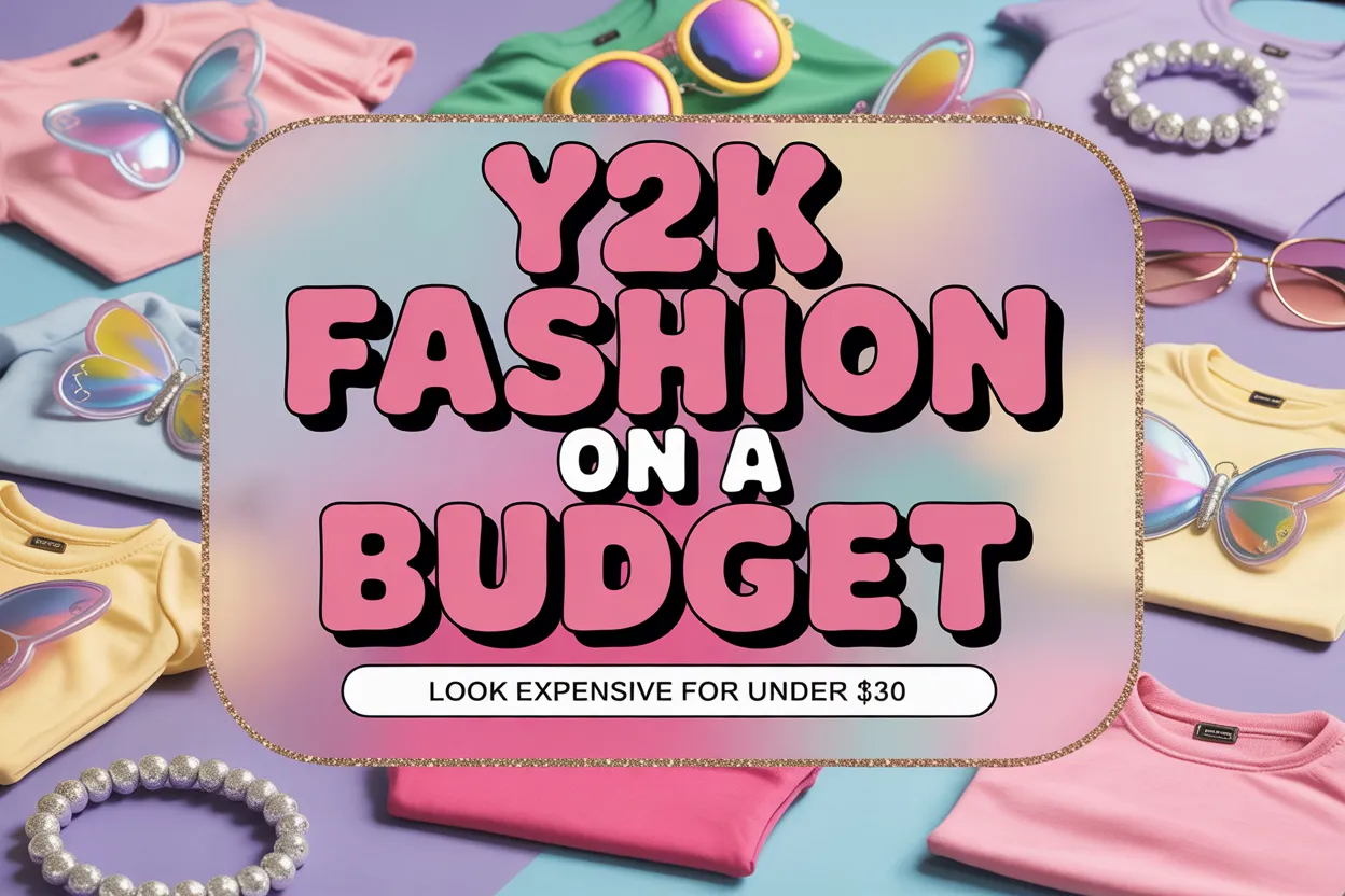 Y2K Fashion on a Budget Look Expensive for Under $30 — featured blog image with colorful affordable early 2000s fashion items